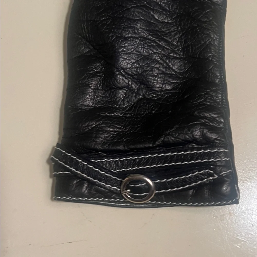 Black Leather Women’s Gloves with cashmere/wool lining